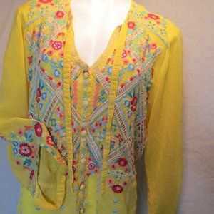 Johnny Was embroidered blouse!